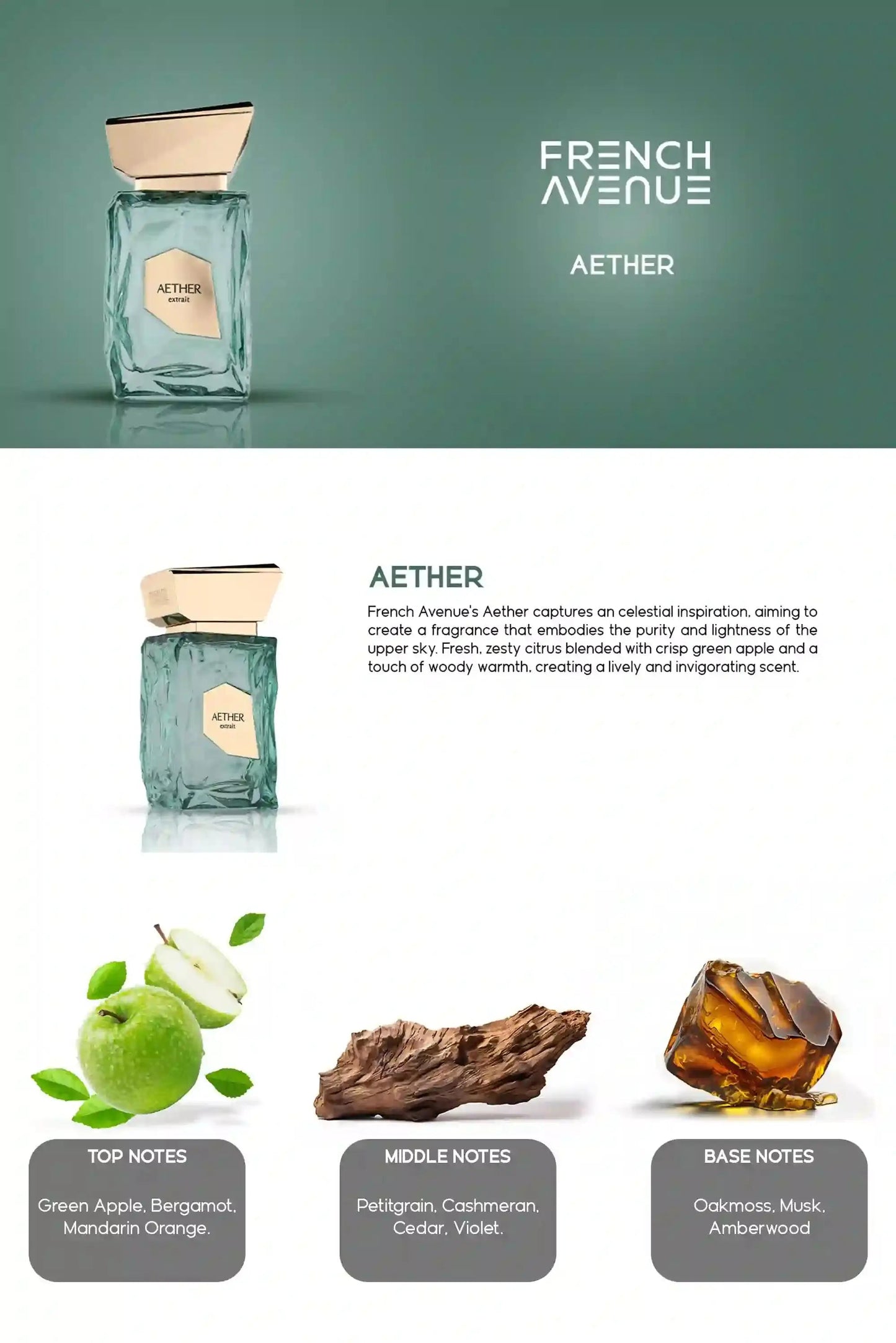 Aether Extrait Perfume 100ml EDP French Avenue by Fragrance World