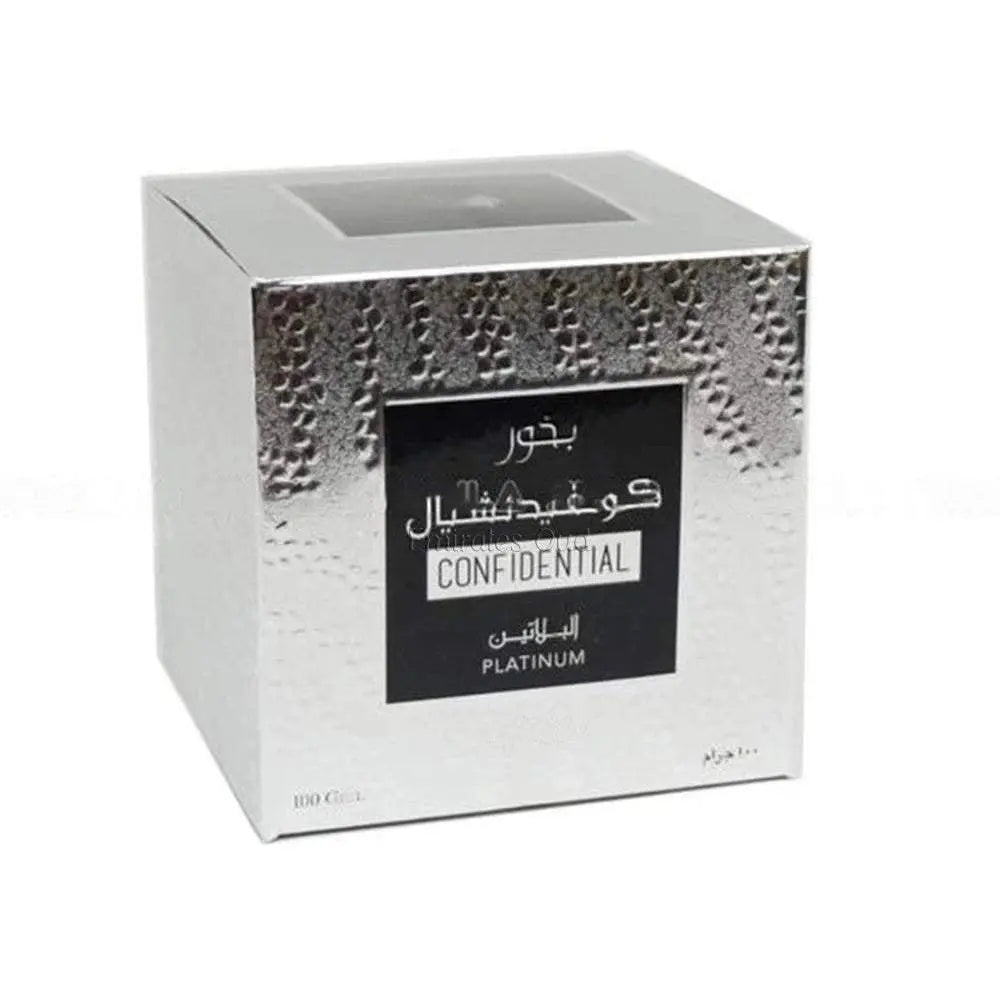Confidential Platinum Bakhoor Incense 100g Lattafa-Emirates Oud